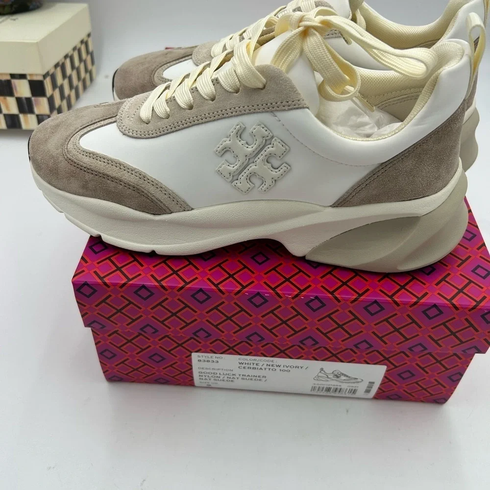 Women's Tory Burch good luck trainer sneakers size 9